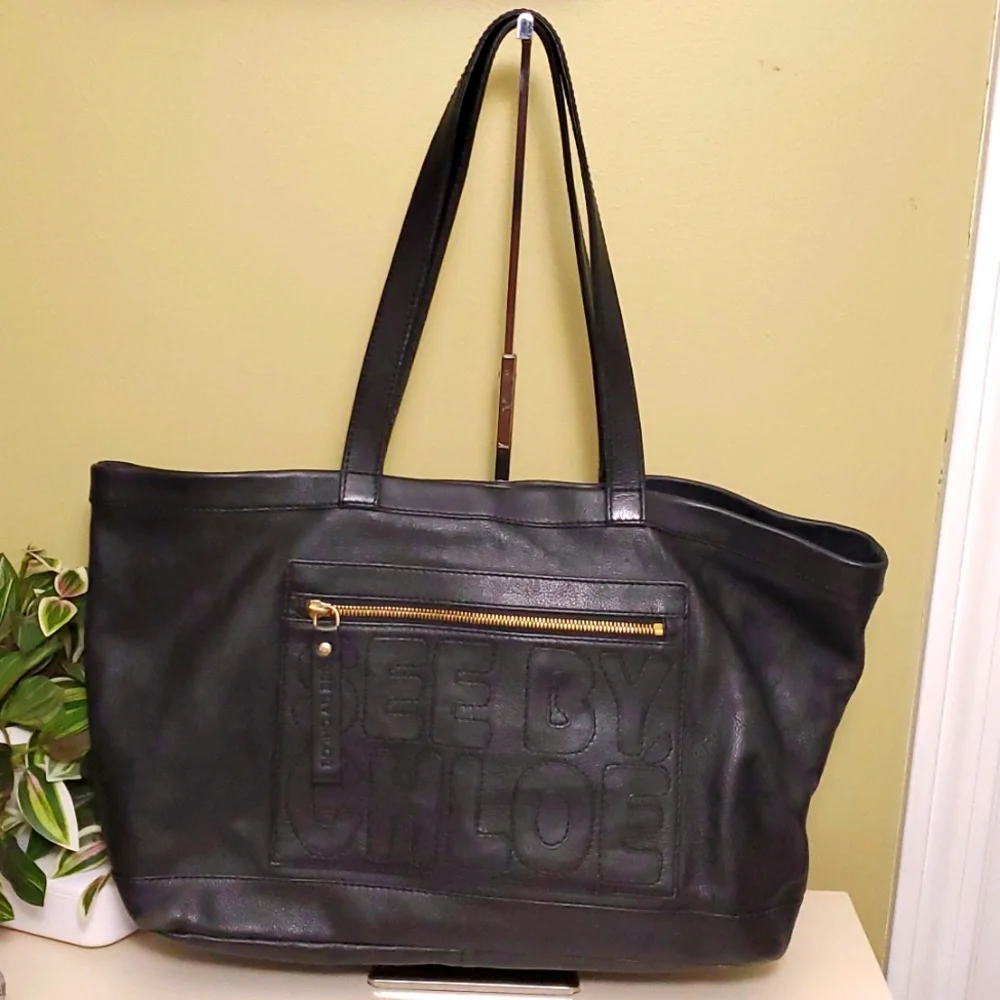 See By Chloé | Black Leather Shoulder Bag - Picture 1 of 12